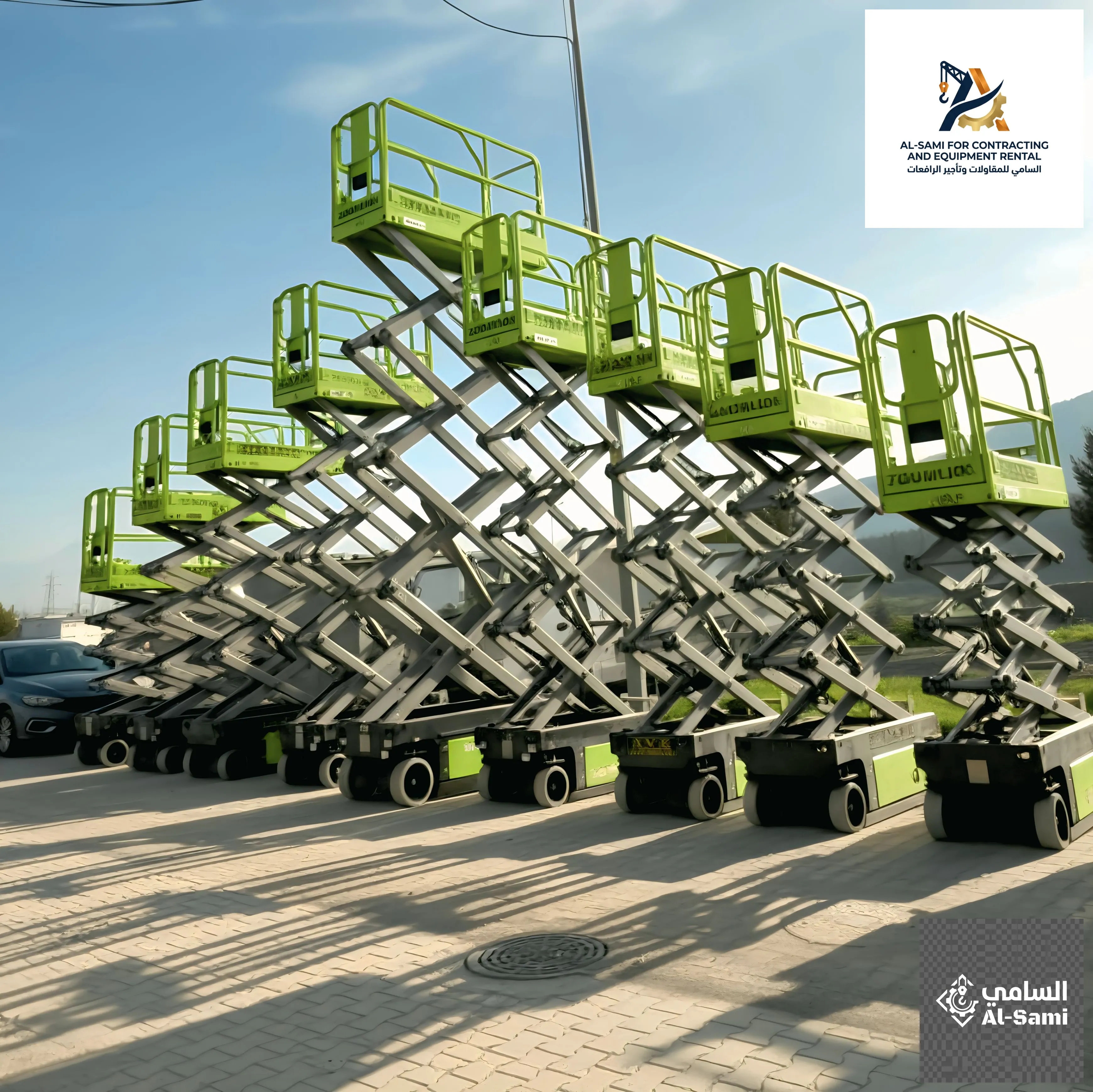 سيزر لفت للايجار بالدمام [Scissor Lifts] | بديل السقالات الآمن (8-18 متر) للعمل الصامت # السامي -  3
